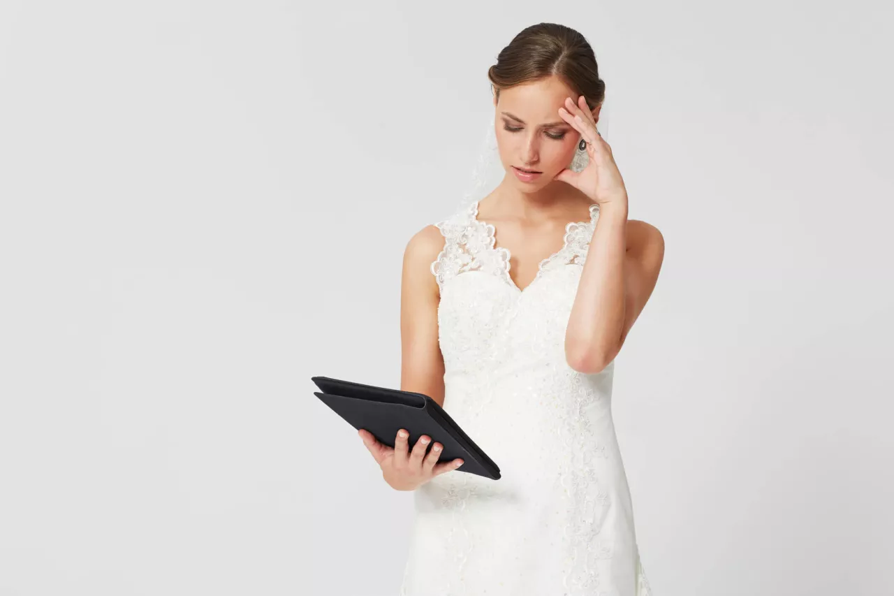 stressed out bride planning wedding
