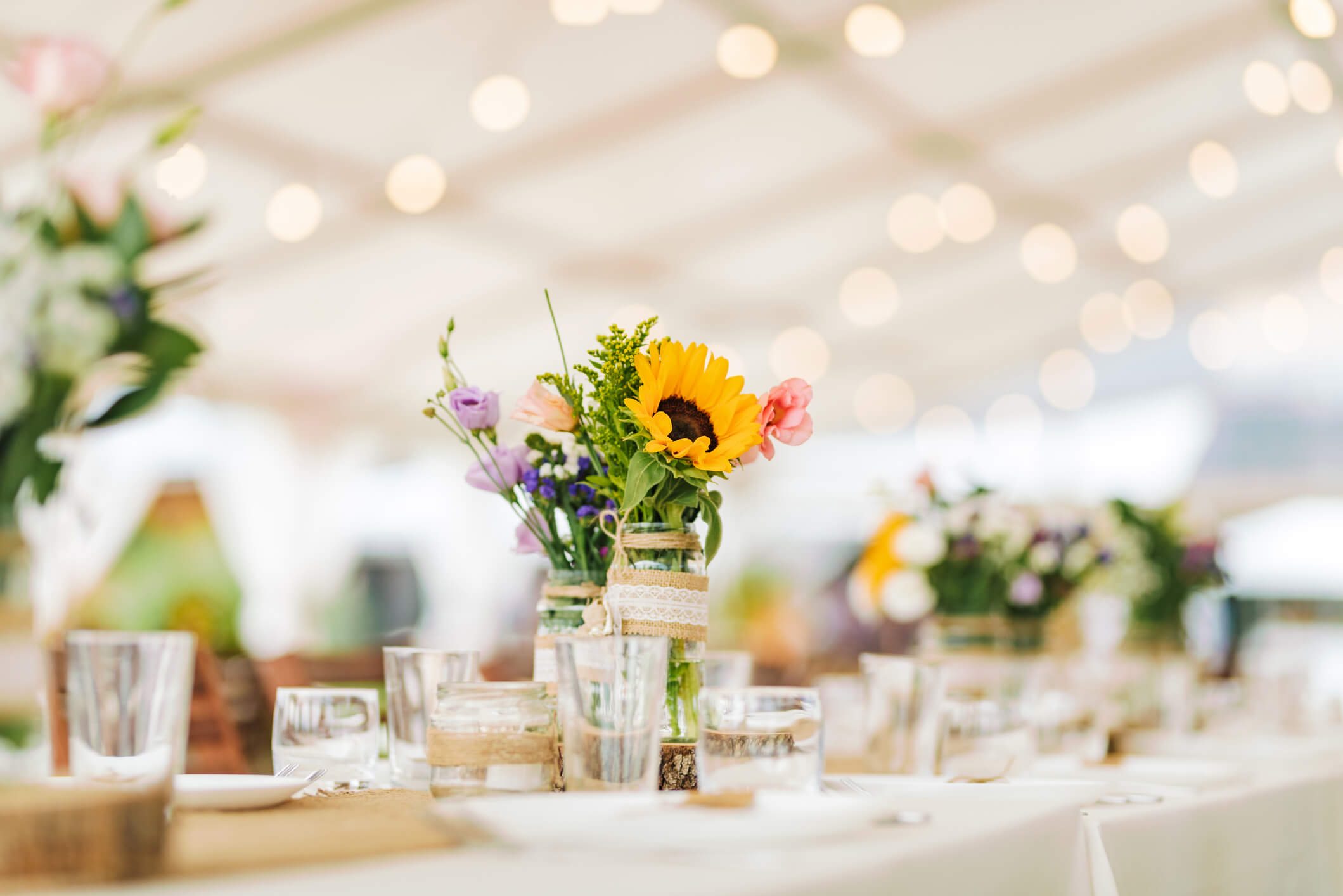 Flower Garlands In A Classy Pastel Color Palette